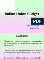 Indian Union Budget: Sameer Bakshi Alakananda