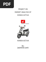 Project On Market Analysis of Honda Activa