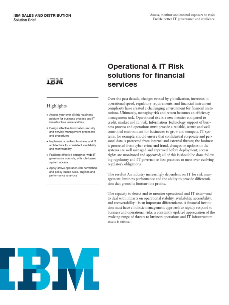 IBM Banking: Operational Risk Management | Download Free PDF ...