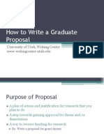 How to Write a Graduate Proposal