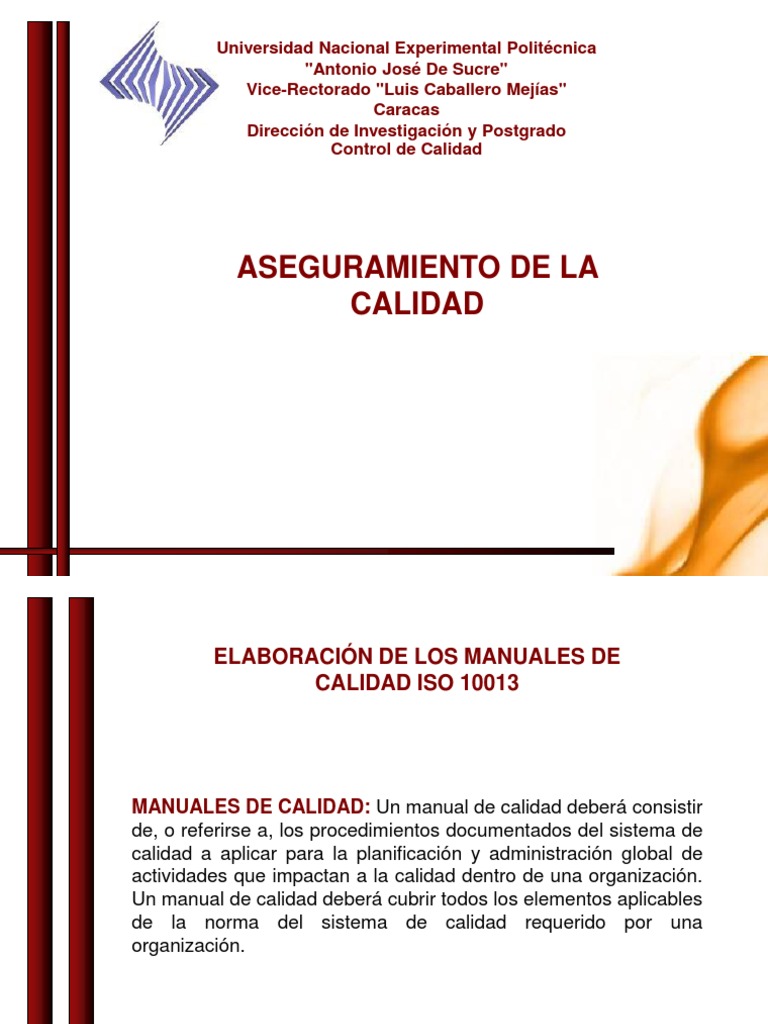 Aseguramiento de La Calidad | PDF | Calidad (comercial) | Planificación