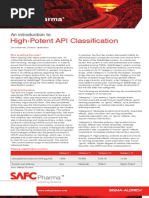 Download An Introduction to High-Potent API Classification by SAFC-Global SN22669477 doc pdf