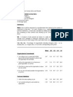 Pay Satisfaction Survey Items and Results: Mean SD %D %N %A