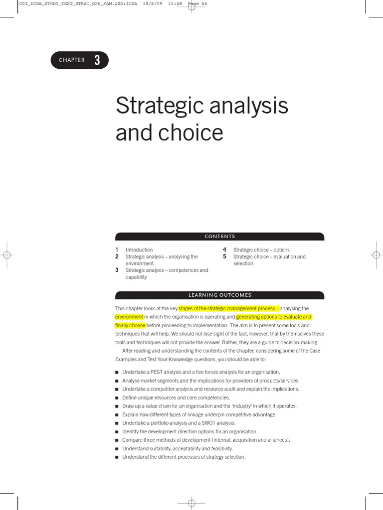 Strategic Analysis and Decision-Making | PDF | Competition | Strategic ...