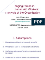 4343 Managing Stress in Humanitarian Aid Workers