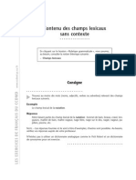 Exercices de Champs Lexicaux Sans Contexte