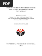 Download Karim Suryadi - Inovasi Nilai Dan Fungsi Komunikasi Partai Politik Bagi Penguatan Civic Literacy by Yusri Darmadi SN226707444 doc pdf