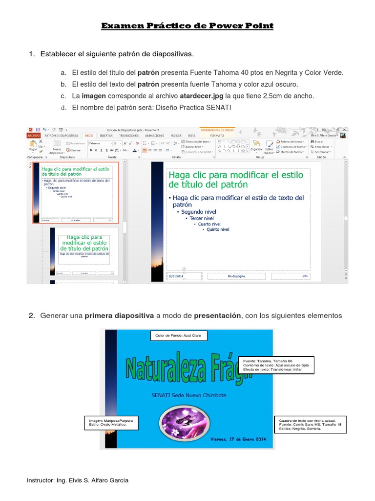 Examen Práctico de Power Point SENATI | PDF