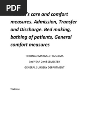 Patients Care and Comfort Measures