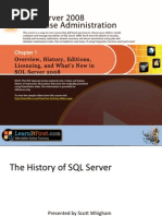 Download Overview History Editions Licensing And Whats New in SQL Server 2008 by LearnItFirst SN22671222 doc pdf