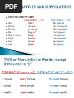 Comparatives and Superlatives Intermediate Level