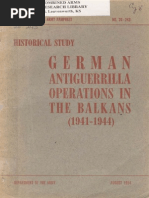 German Antiguerrilla Operations in The Balkans