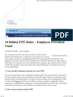 10 Hidden EPF Rules - Employee Provident Fund PDF