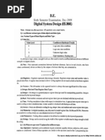 B.E. Digital System Design (EE-310-E) : Sixth Semester Examination, Dec-2009