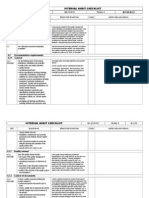 Internal Audit Checklist QA Document Review