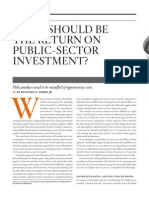 What Should Be The Return On Public-Sector Investment?: Policymakers Need To Be Mindful of Opportunity Costs