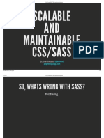 Scaleable and Maintainable CSS-SASS