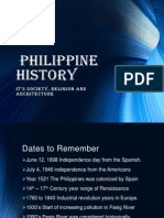 Philippine History, Society, Religion and Architecture