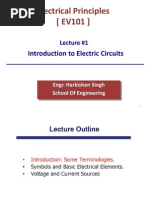 Electrical Principles (EV101) : Introduction To Electric Circuits