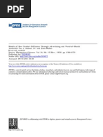 Joe a. Dodson, Jr. and Eitan Muller - Models of New Product Diffusion Through Advertising and Word-Of-Mouth