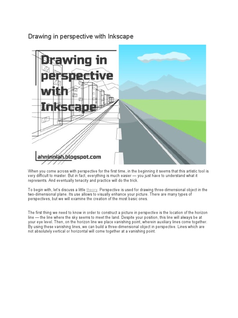 Inkscape Perspective Guide | PDF | Perspective (Graphical) | Teaching ...