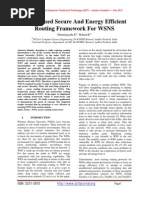 Trust-Based Secure And Energy Efficient
Routing Framework For WSNS