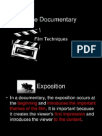 The Documentary Film Techniques