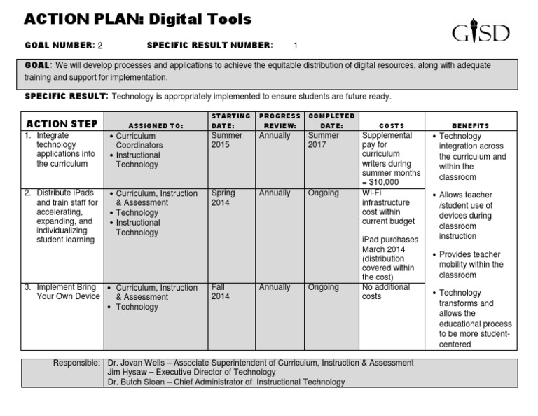 Digital Tools Action Plan for Education | PDF