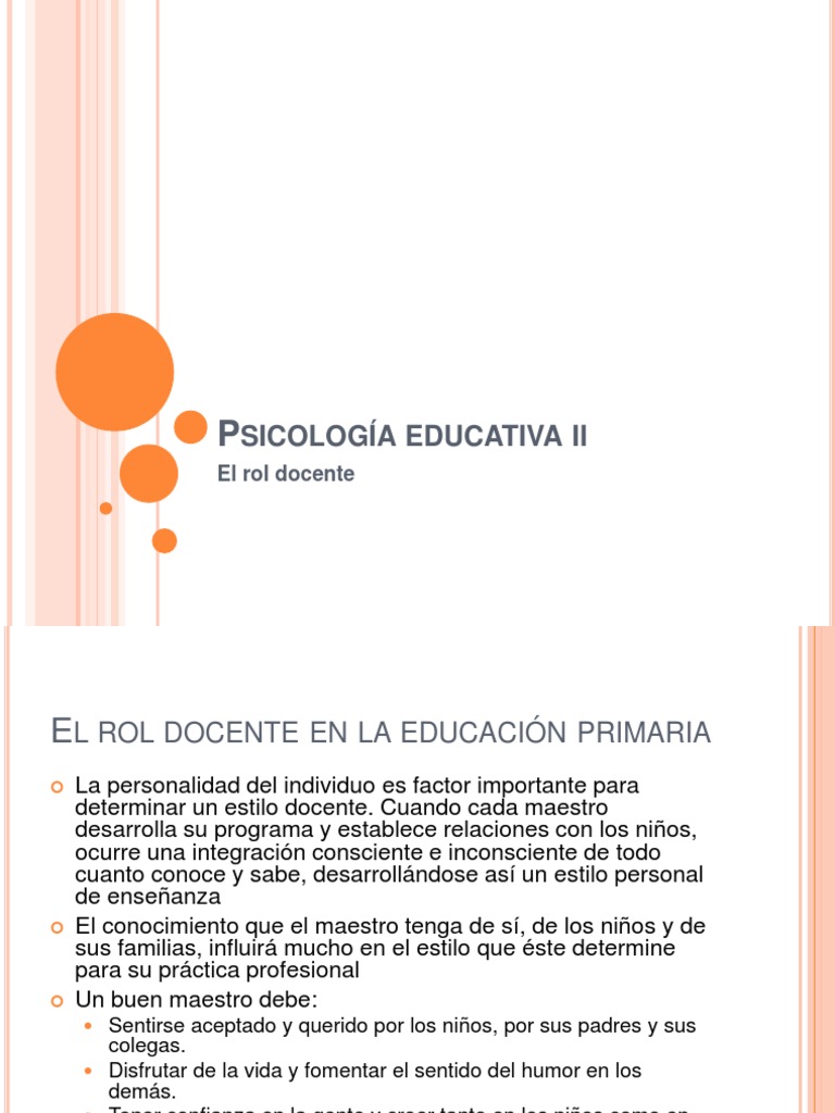 Rol del Docente en el Constructivismo | PDF | Constructivismo ...