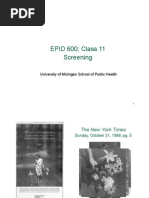 Epid 600 Class 11 Screening