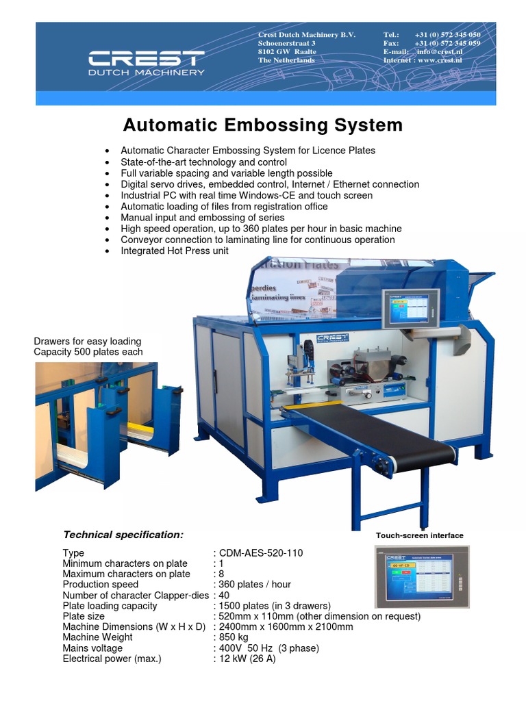 Order manual and automatic embossing machines from  on  doD emall or GSA Advantage. M10 HE, MDT500 HE, ME1000 and ME2000.