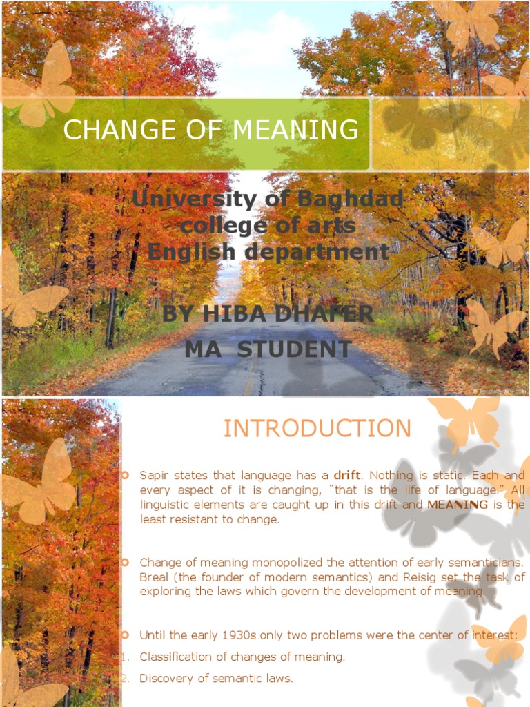 Ullman-Semantics-Chapter 8: Change of Meaning | PDF | Metaphor | Semantics
