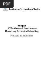 ST7 General Insurance Reserving&Capital Modeling