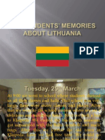 Our Students Memories About Lithuania