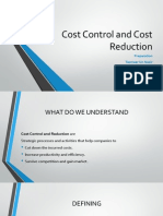 Cost Control & Cost Reduction