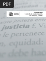 Recomendaciones de La Comisión de Modernización Del Lenguaje Jurídico