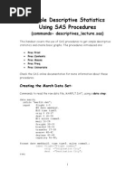 Download Simple Descriptive Statistics Using SAS by Robin SN22676512 doc pdf