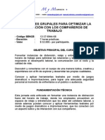 Actividades Grupales para Optimizar La Interacción Con Los Compañeros de Trabajo