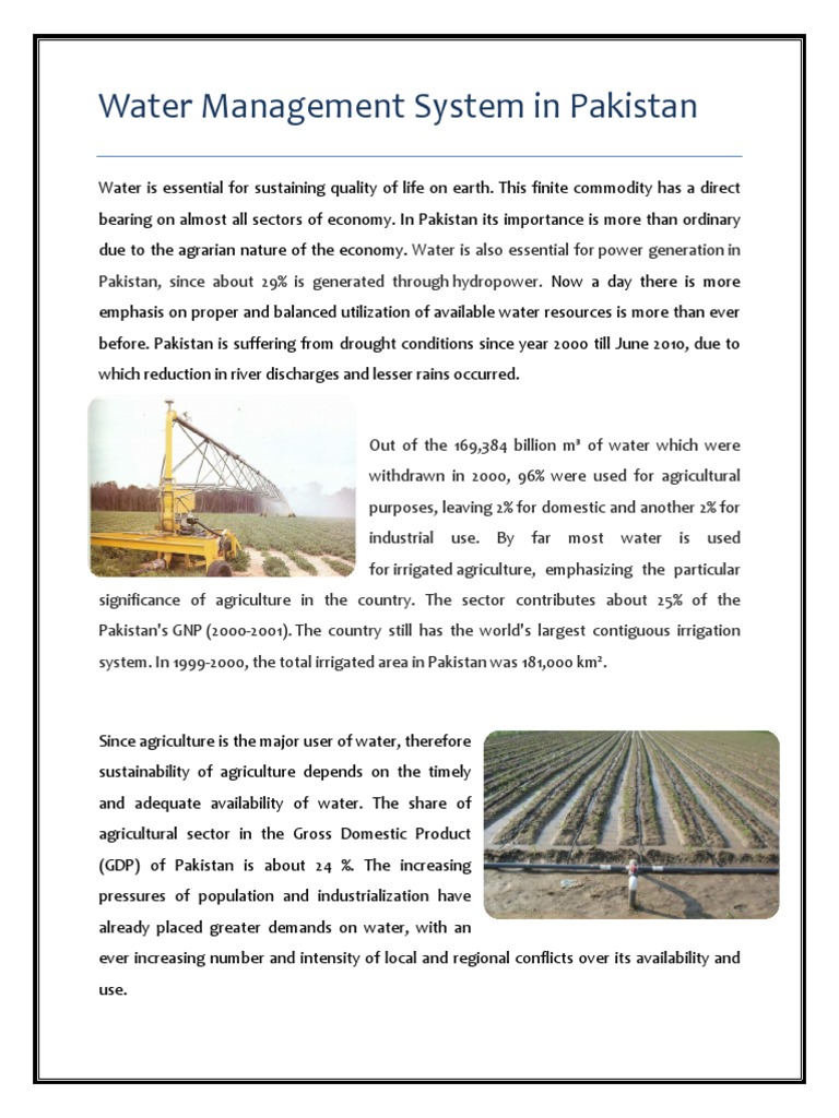 Water Management System in Pakistan | PDF | Water Resources | Groundwater