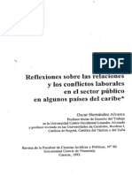 Reflexiones Sobre Las Relaciones y Los Conflictos Laborales en El Sector Publico en Algunos Paises Del Caribe