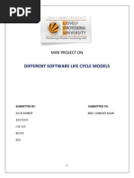 Different Software Life Cycle Models: Mini Project On