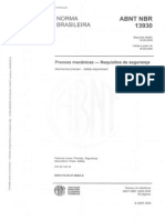 NBR 13930 - Prensas Mecânicas - Requisitos de Segurança