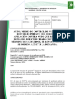 Doc. 622 auto. medio de control de nulidad y restablecimiento del derecho. apelación contra auto que rechazó demanda por caducidad. conteo del término de caducidad. se revoca auto y se ordena admitir la demanda..pdf