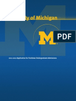 University of Michigan First Year Application 2012