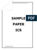 Sample Paper ICS: Building Standards in Educational and Professional Testing