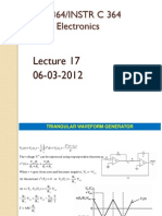 EEE C364 Analog Electronics Triangular Waveform Generator