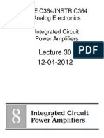 Analog Lect 30 12042012 IC Power Amplifiers