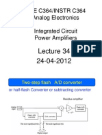 EEE C364/INSTR C364 Analog Electronics Integrated Circuit Power Amplifiers