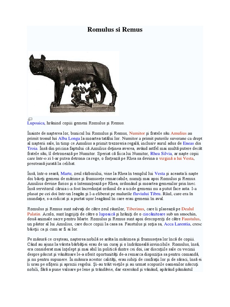 Romulus Si Remus | PDF