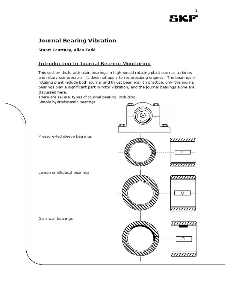 Journal Bearing Vibration PDF Bearing (Mechanical) Machines